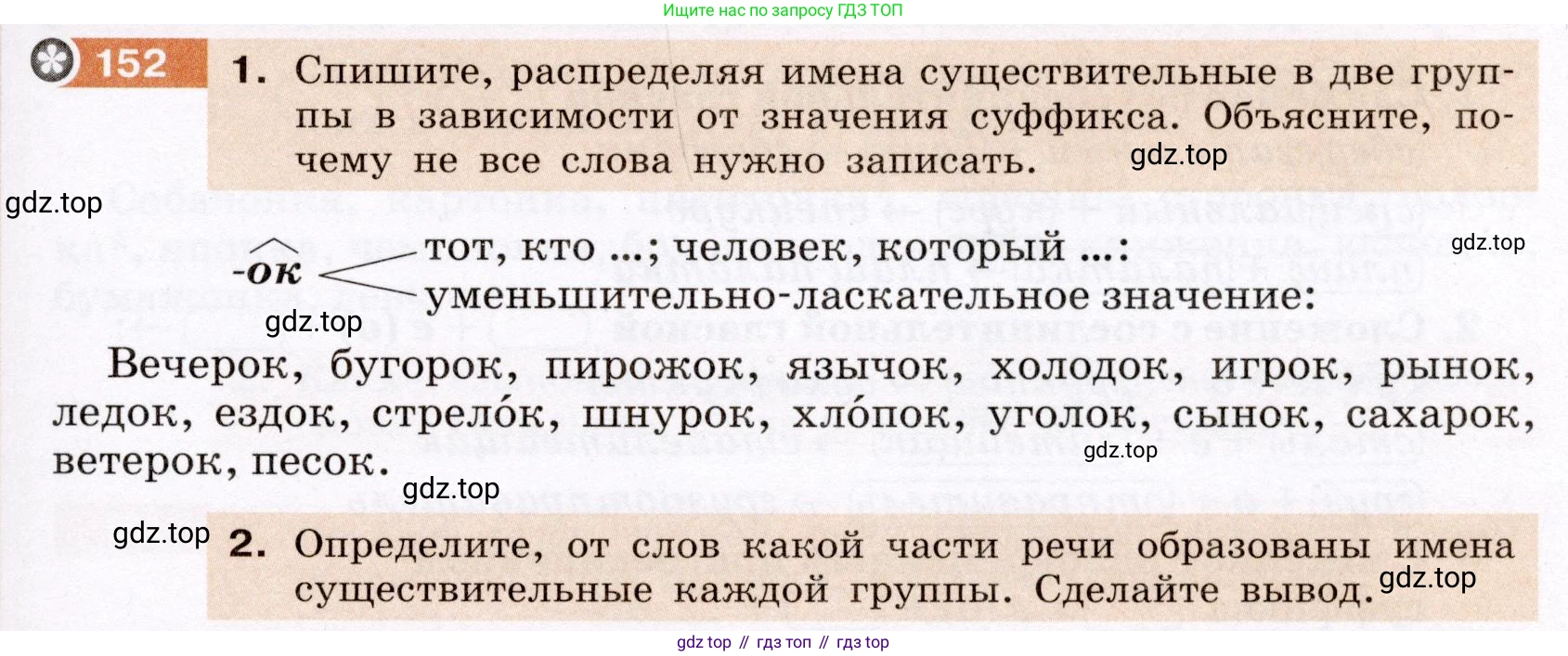 ГДЗ Русский язык, 6 класс Учебник, авторы: Разумовская Маргарита Михайловна, Львова Светлана Ивановна, Капинос Валентина Ивановна, Львов Валентин Витальевич, издательство Просвещение, Москва, 2019 - 2022, белого цвета, Часть 1, страница 61, номер 152, Условие