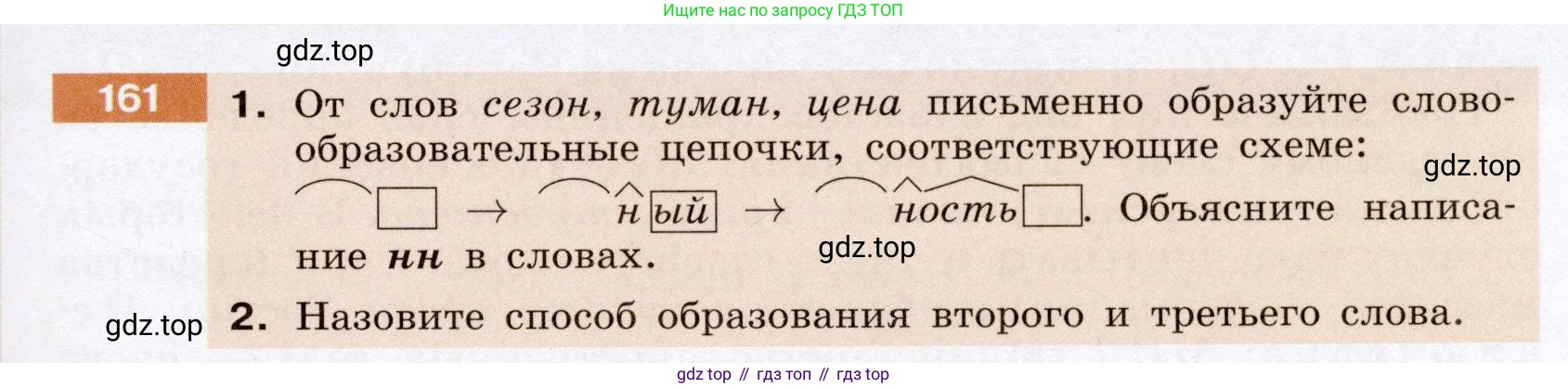 ГДЗ Русский язык, 6 класс Учебник, авторы: Разумовская Маргарита Михайловна, Львова Светлана Ивановна, Капинос Валентина Ивановна, Львов Валентин Витальевич, издательство Просвещение, Москва, 2019 - 2022, белого цвета, Часть 1, страница 63, номер 161, Условие