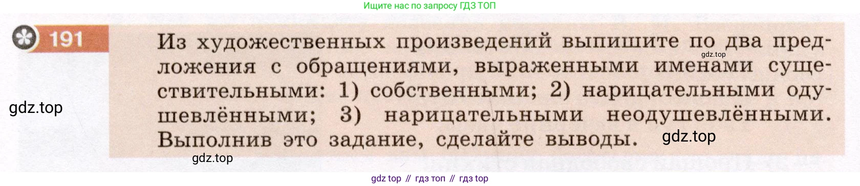 ГДЗ Русский язык, 6 класс Учебник, авторы: Разумовская Маргарита Михайловна, Львова Светлана Ивановна, Капинос Валентина Ивановна, Львов Валентин Витальевич, издательство Просвещение, Москва, 2019 - 2022, белого цвета, Часть 1, страница 74, номер 191, Условие