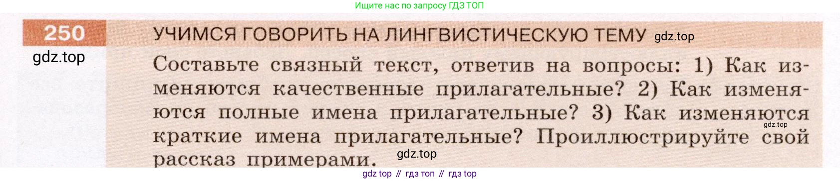 ГДЗ Русский язык, 6 класс Учебник, авторы: Разумовская Маргарита Михайловна, Львова Светлана Ивановна, Капинос Валентина Ивановна, Львов Валентин Витальевич, издательство Просвещение, Москва, 2019 - 2022, белого цвета, Часть 1, страница 93, номер 250, Условие