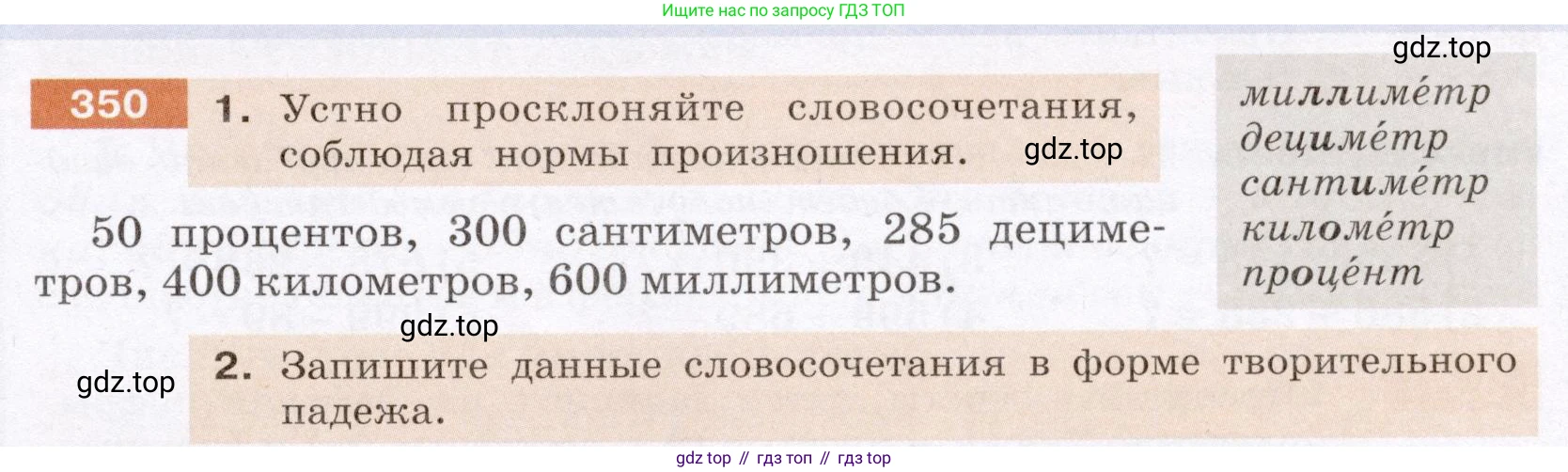 ГДЗ Русский язык, 6 класс Учебник, авторы: Разумовская Маргарита Михайловна, Львова Светлана Ивановна, Капинос Валентина Ивановна, Львов Валентин Витальевич, издательство Просвещение, Москва, 2019 - 2022, белого цвета, Часть 1, страница 129, номер 350, Условие