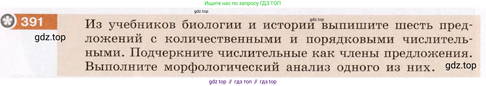 ГДЗ Русский язык, 6 класс Учебник, авторы: Разумовская Маргарита Михайловна, Львова Светлана Ивановна, Капинос Валентина Ивановна, Львов Валентин Витальевич, издательство Просвещение, Москва, 2019 - 2022, белого цвета, Часть 1, страница 141, номер 391, Условие