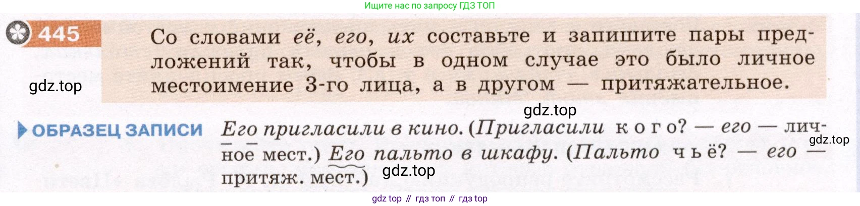 ГДЗ Русский язык, 6 класс Учебник, авторы: Разумовская Маргарита Михайловна, Львова Светлана Ивановна, Капинос Валентина Ивановна, Львов Валентин Витальевич, издательство Просвещение, Москва, 2019 - 2022, белого цвета, Часть 2, страница 11, номер 445, Условие