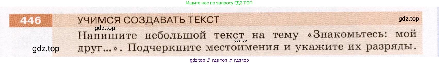 ГДЗ Русский язык, 6 класс Учебник, авторы: Разумовская Маргарита Михайловна, Львова Светлана Ивановна, Капинос Валентина Ивановна, Львов Валентин Витальевич, издательство Просвещение, Москва, 2019 - 2022, белого цвета, Часть 2, страница 11, номер 446, Условие