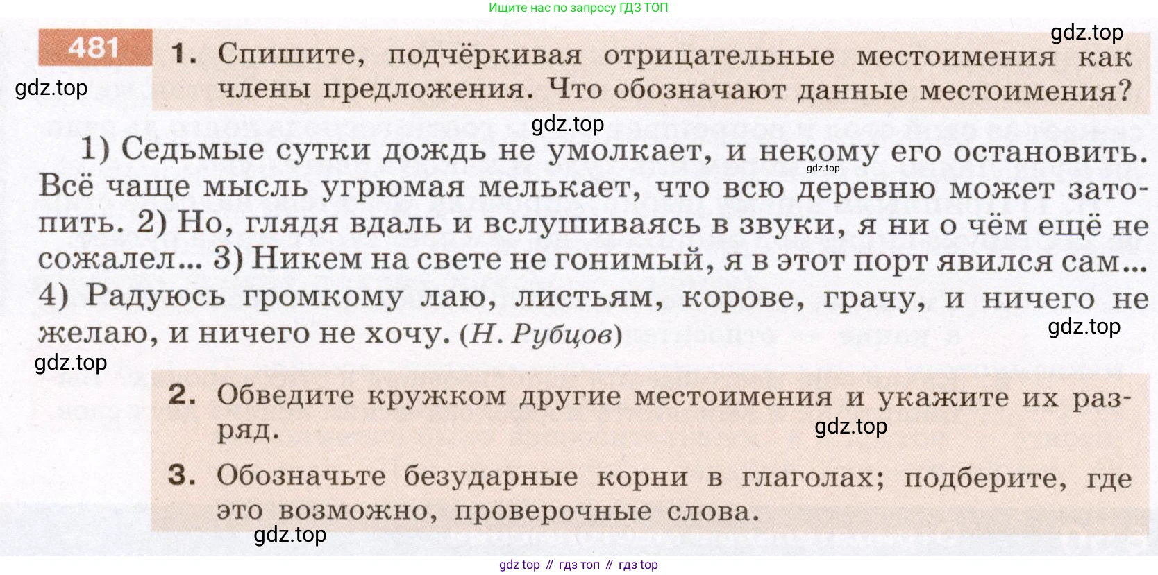 ГДЗ Русский язык, 6 класс Учебник, авторы: Разумовская Маргарита Михайловна, Львова Светлана Ивановна, Капинос Валентина Ивановна, Львов Валентин Витальевич, издательство Просвещение, Москва, 2019 - 2022, белого цвета, Часть 2, страница 24, номер 481, Условие