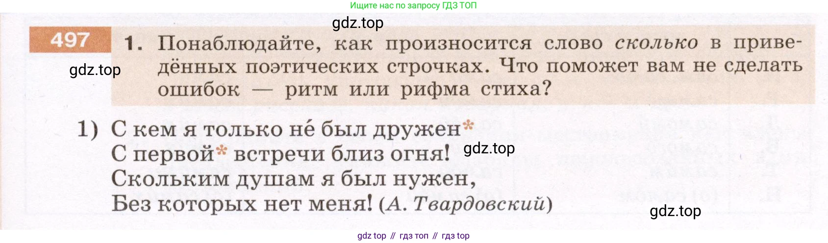 ГДЗ Русский язык, 6 класс Учебник, авторы: Разумовская Маргарита Михайловна, Львова Светлана Ивановна, Капинос Валентина Ивановна, Львов Валентин Витальевич, издательство Просвещение, Москва, 2019 - 2022, белого цвета, Часть 2, страница 29, номер 497, Условие