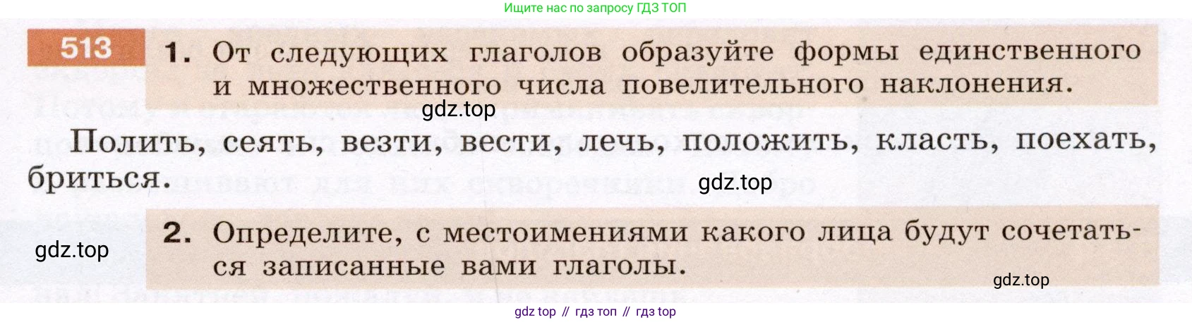 ГДЗ Русский язык, 6 класс Учебник, авторы: Разумовская Маргарита Михайловна, Львова Светлана Ивановна, Капинос Валентина Ивановна, Львов Валентин Витальевич, издательство Просвещение, Москва, 2019 - 2022, белого цвета, Часть 2, страница 35, номер 513, Условие