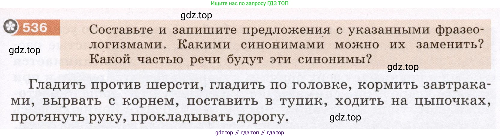 ГДЗ Русский язык, 6 класс Учебник, авторы: Разумовская Маргарита Михайловна, Львова Светлана Ивановна, Капинос Валентина Ивановна, Львов Валентин Витальевич, издательство Просвещение, Москва, 2019 - 2022, белого цвета, Часть 2, страница 43, номер 536, Условие