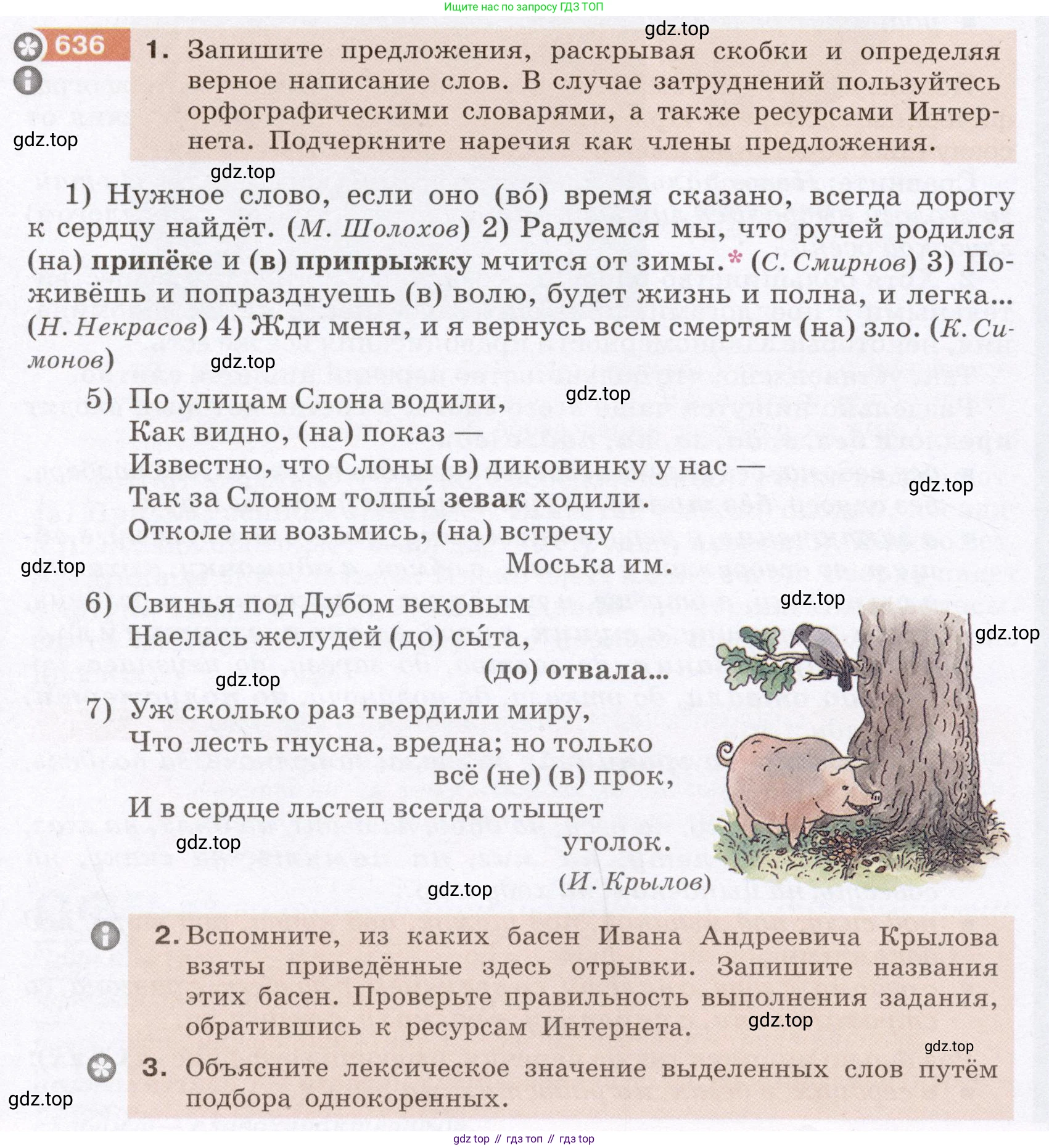 ГДЗ Русский язык, 6 класс Учебник, авторы: Разумовская Маргарита Михайловна, Львова Светлана Ивановна, Капинос Валентина Ивановна, Львов Валентин Витальевич, издательство Просвещение, Москва, 2019 - 2022, белого цвета, Часть 2, страница 88, номер 636, Условие