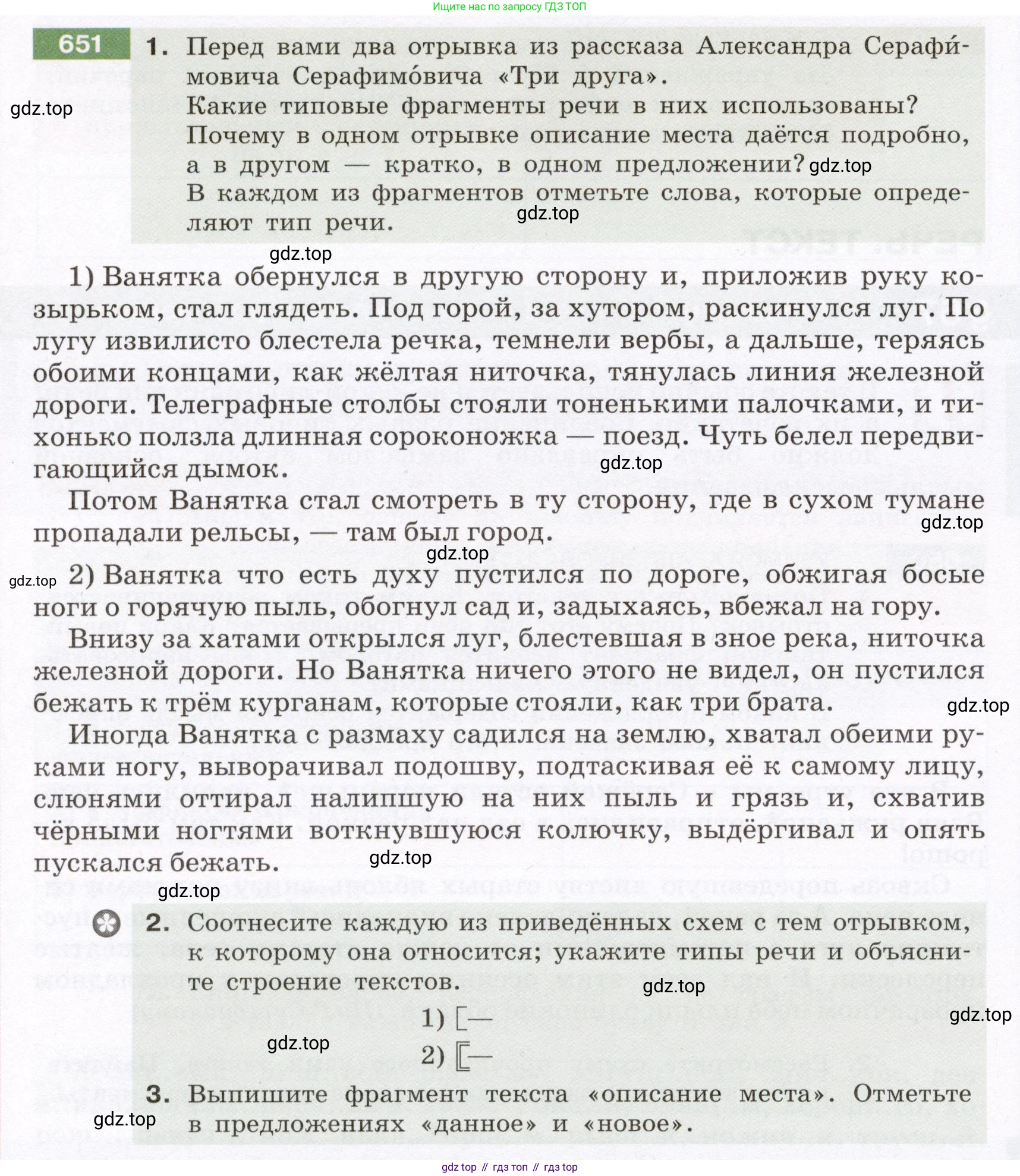 ГДЗ Русский язык, 6 класс Учебник, авторы: Разумовская Маргарита Михайловна, Львова Светлана Ивановна, Капинос Валентина Ивановна, Львов Валентин Витальевич, издательство Просвещение, Москва, 2019 - 2022, белого цвета, Часть 2, страница 94, номер 651, Условие