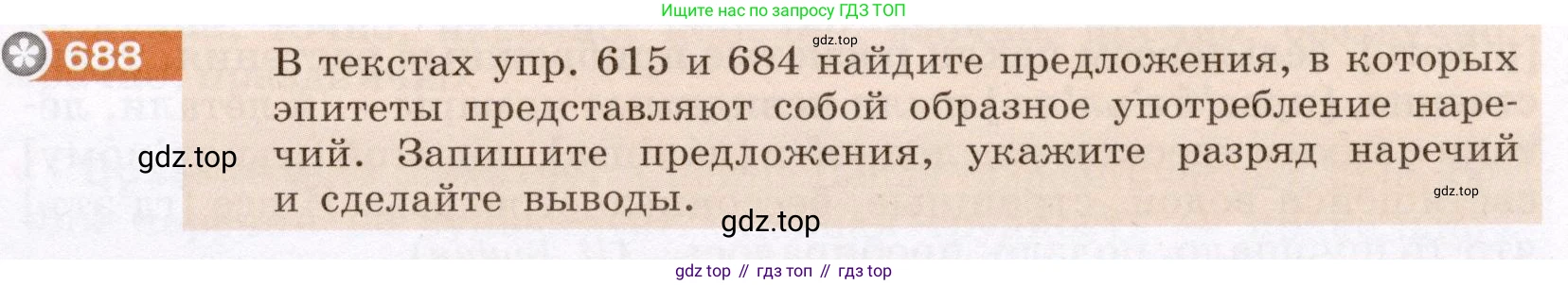 ГДЗ Русский язык, 6 класс Учебник, авторы: Разумовская Маргарита Михайловна, Львова Светлана Ивановна, Капинос Валентина Ивановна, Львов Валентин Витальевич, издательство Просвещение, Москва, 2019 - 2022, белого цвета, Часть 2, страница 111, номер 688, Условие
