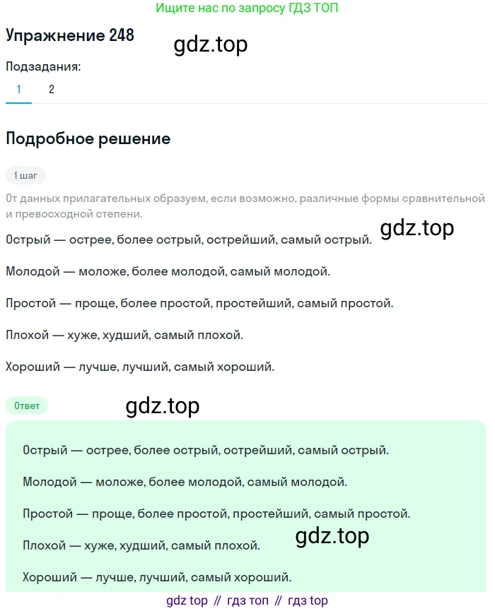 ГДЗ Русский язык, 6 класс Учебник, авторы: Разумовская Маргарита Михайловна, Львова Светлана Ивановна, Капинос Валентина Ивановна, Львов Валентин Витальевич, издательство Просвещение, Москва, 2019 - 2022, белого цвета, Часть 1, страница 93, номер 248, Решение 1