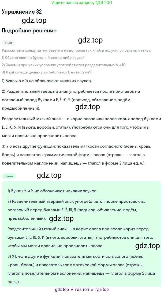 ГДЗ Русский язык, 6 класс Учебник, авторы: Разумовская Маргарита Михайловна, Львова Светлана Ивановна, Капинос Валентина Ивановна, Львов Валентин Витальевич, издательство Просвещение, Москва, 2019 - 2022, белого цвета, Часть 1, страница 18, номер 32, Решение 1