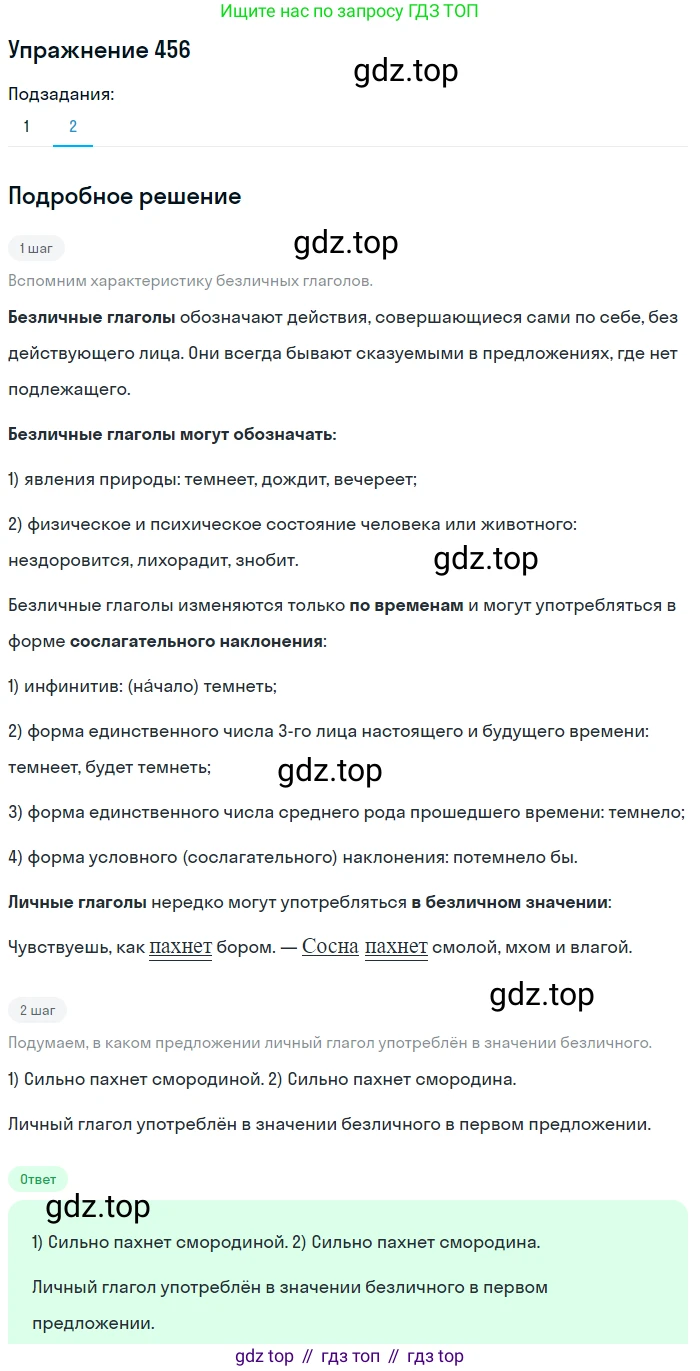 ГДЗ Русский язык, 6 класс Учебник, авторы: Разумовская Маргарита Михайловна, Львова Светлана Ивановна, Капинос Валентина Ивановна, Львов Валентин Витальевич, издательство Просвещение, Москва, 2019 - 2022, белого цвета, Часть 2, страница 15, номер 456, Решение 1 (продолжение 2)