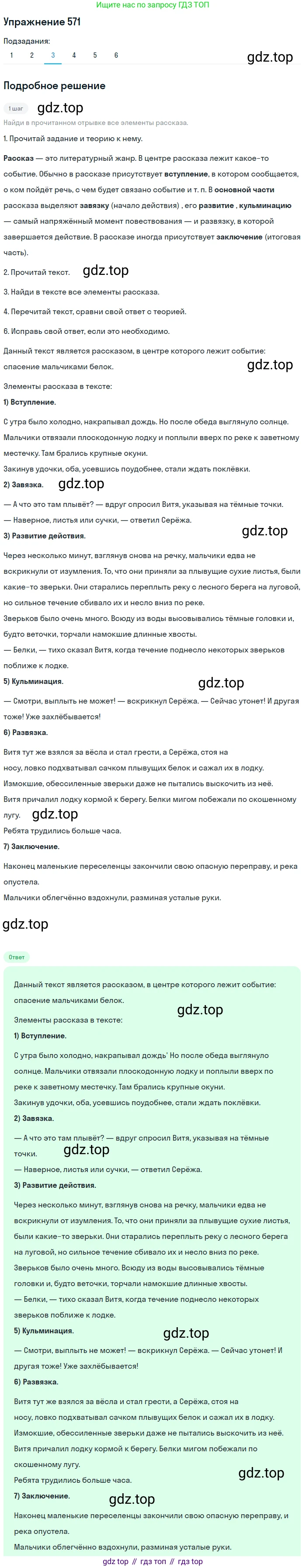 ГДЗ Русский язык, 6 класс Учебник, авторы: Разумовская Маргарита Михайловна, Львова Светлана Ивановна, Капинос Валентина Ивановна, Львов Валентин Витальевич, издательство Просвещение, Москва, 2019 - 2022, белого цвета, Часть 2, страница 58, номер 571, Решение 1 (продолжение 3)