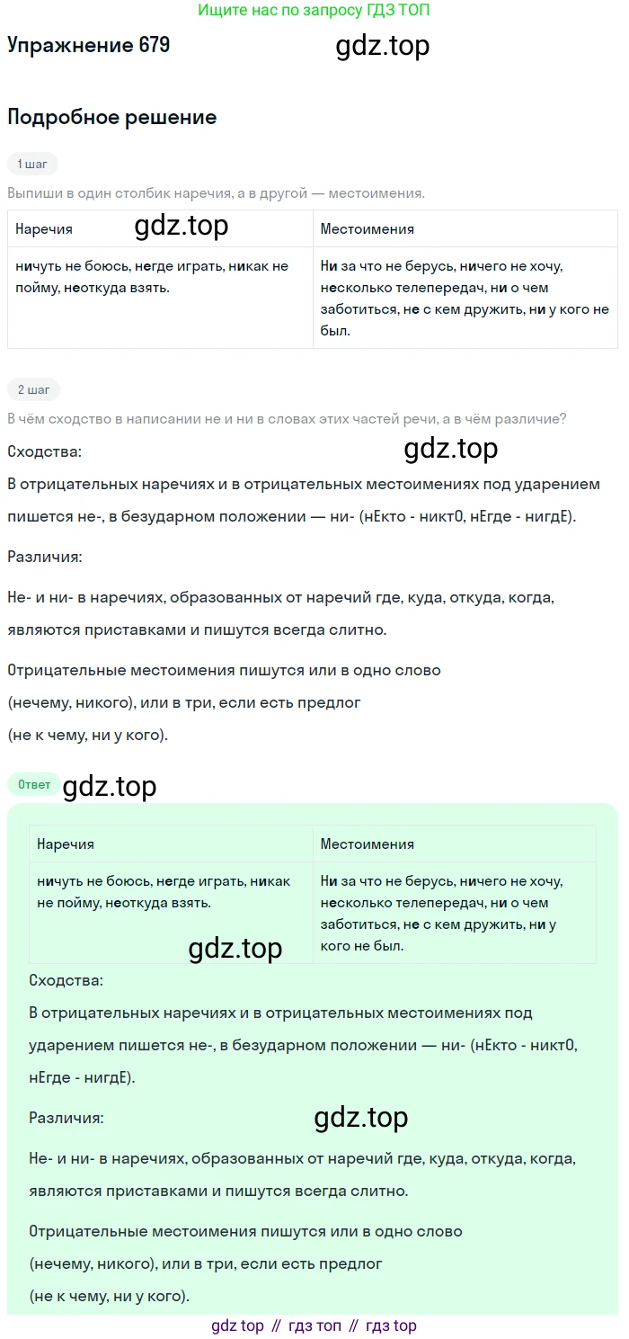 ГДЗ Русский язык, 6 класс Учебник, авторы: Разумовская Маргарита Михайловна, Львова Светлана Ивановна, Капинос Валентина Ивановна, Львов Валентин Витальевич, издательство Просвещение, Москва, 2019 - 2022, белого цвета, Часть 2, страница 107, номер 679, Решение 1