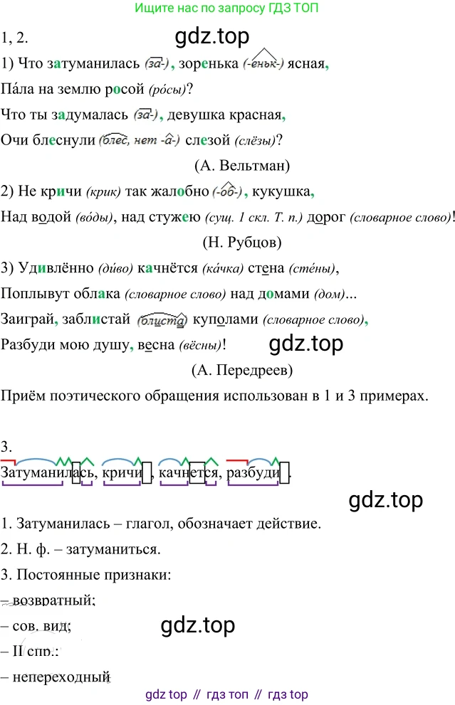 ГДЗ Русский язык, 6 класс Учебник, авторы: Разумовская Маргарита Михайловна, Львова Светлана Ивановна, Капинос Валентина Ивановна, Львов Валентин Витальевич, издательство Просвещение, Москва, 2019 - 2022, белого цвета, Часть 1, страница 74, номер 190, Решение 2