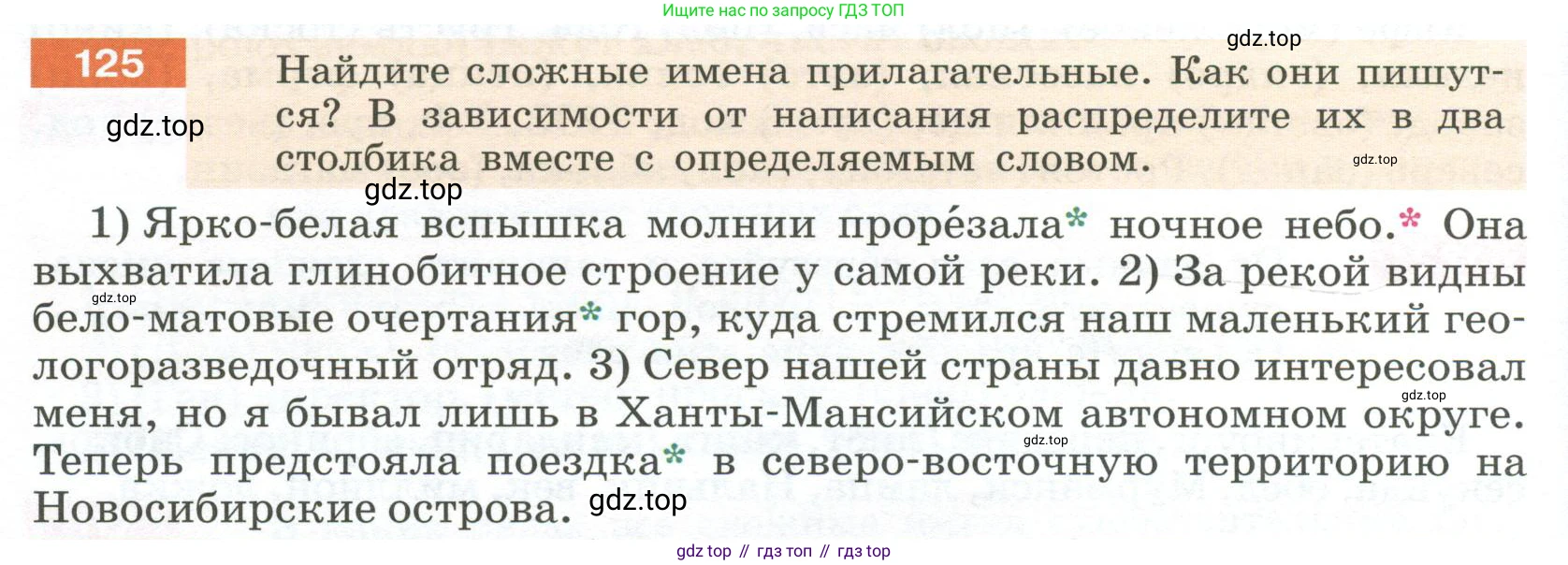 Русский язык, 6 класс Учебник, авторы: Разумовская Маргарита Михайловна, Львова Светлана Ивановна, Капинос Валентина Ивановна, Львов Валентин Витальевич, Соловейчик Марина Сергеевна, Сергеева Наталья Николаевна, Тронина Татьяна Сергеевна, издательство Просвещение, Москва, 2023, белого цвета, Часть 1, страница 50, номер 125, Условие 2023