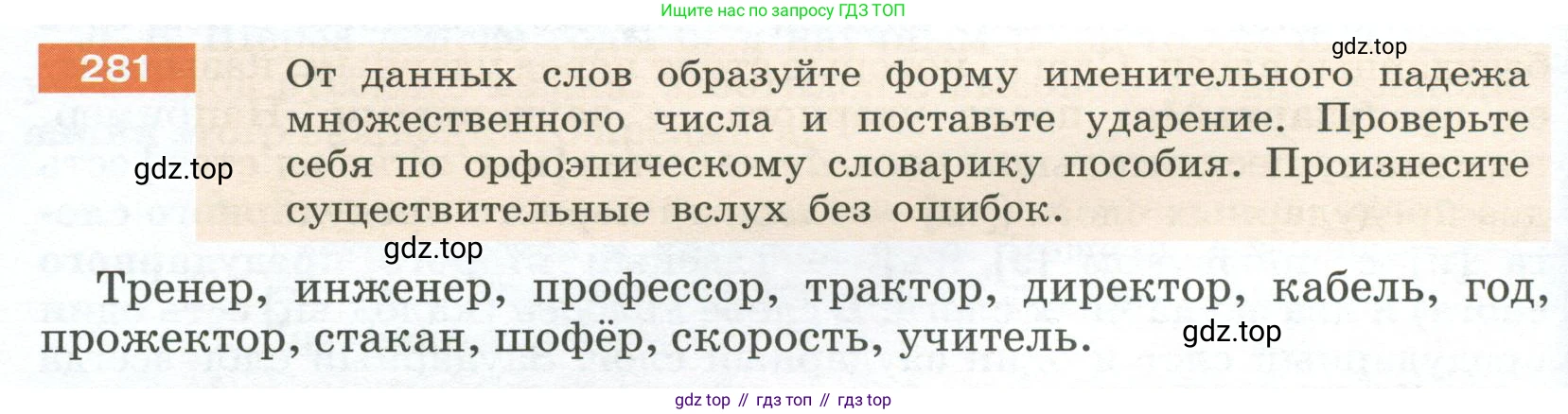Русский язык, 6 класс Учебник, авторы: Разумовская Маргарита Михайловна, Львова Светлана Ивановна, Капинос Валентина Ивановна, Львов Валентин Витальевич, Соловейчик Марина Сергеевна, Сергеева Наталья Николаевна, Тронина Татьяна Сергеевна, издательство Просвещение, Москва, 2023, белого цвета, Часть 1, страница 106, номер 281, Условие 2023