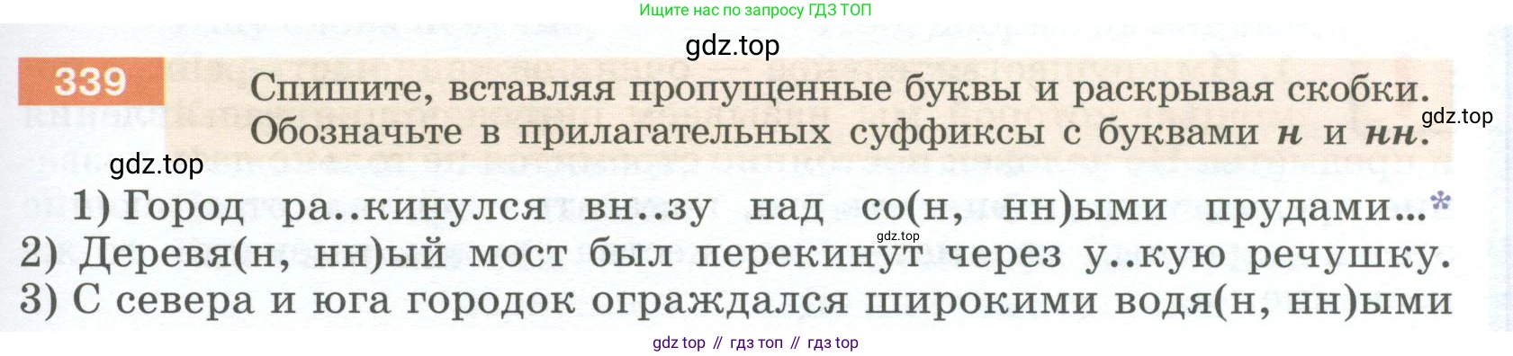 Русский язык, 6 класс Учебник, авторы: Разумовская Маргарита Михайловна, Львова Светлана Ивановна, Капинос Валентина Ивановна, Львов Валентин Витальевич, Соловейчик Марина Сергеевна, Сергеева Наталья Николаевна, Тронина Татьяна Сергеевна, издательство Просвещение, Москва, 2023, белого цвета, Часть 1, страница 125, номер 339, Условие 2023