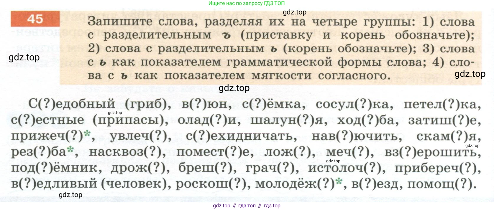 Русский язык, 6 класс Учебник, авторы: Разумовская Маргарита Михайловна, Львова Светлана Ивановна, Капинос Валентина Ивановна, Львов Валентин Витальевич, Соловейчик Марина Сергеевна, Сергеева Наталья Николаевна, Тронина Татьяна Сергеевна, издательство Просвещение, Москва, 2023, белого цвета, Часть 1, страница 24, номер 45, Условие 2023