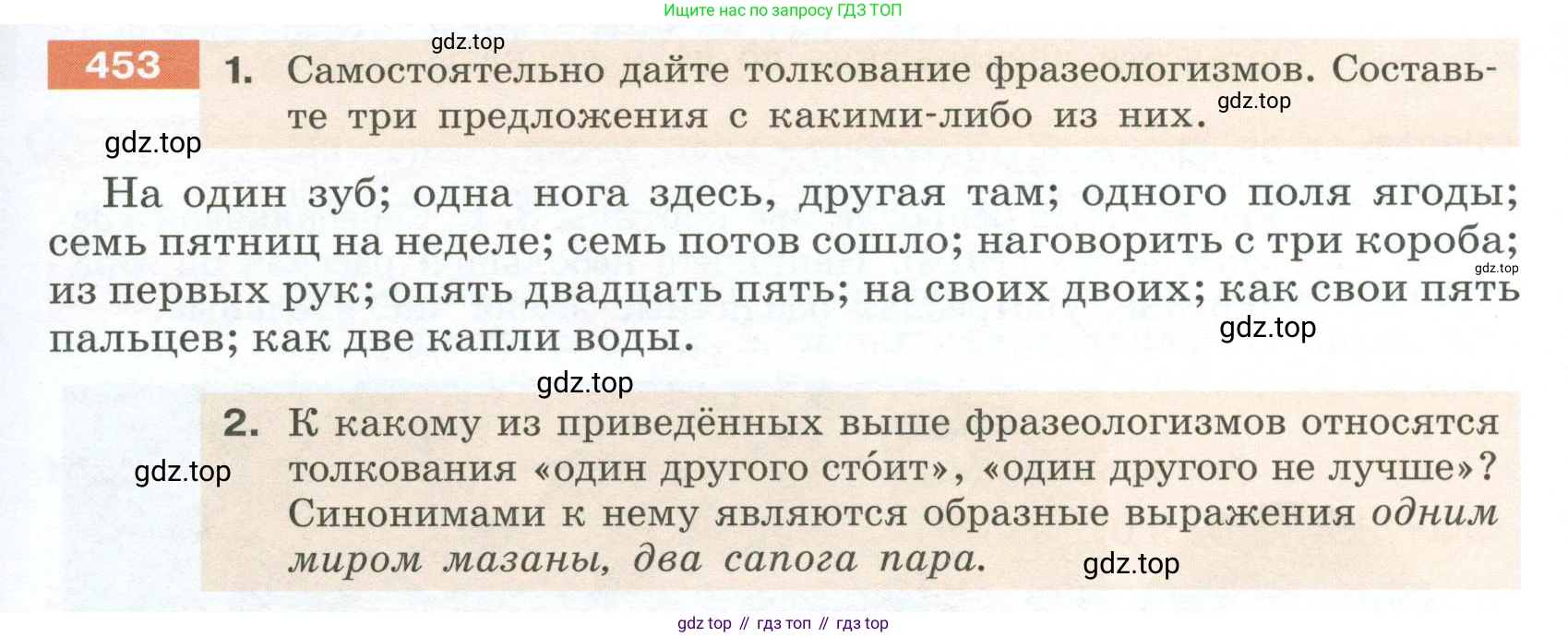 Русский язык, 6 класс Учебник, авторы: Разумовская Маргарита Михайловна, Львова Светлана Ивановна, Капинос Валентина Ивановна, Львов Валентин Витальевич, Соловейчик Марина Сергеевна, Сергеева Наталья Николаевна, Тронина Татьяна Сергеевна, издательство Просвещение, Москва, 2023, белого цвета, Часть 2, страница 19, номер 453, Условие 2023