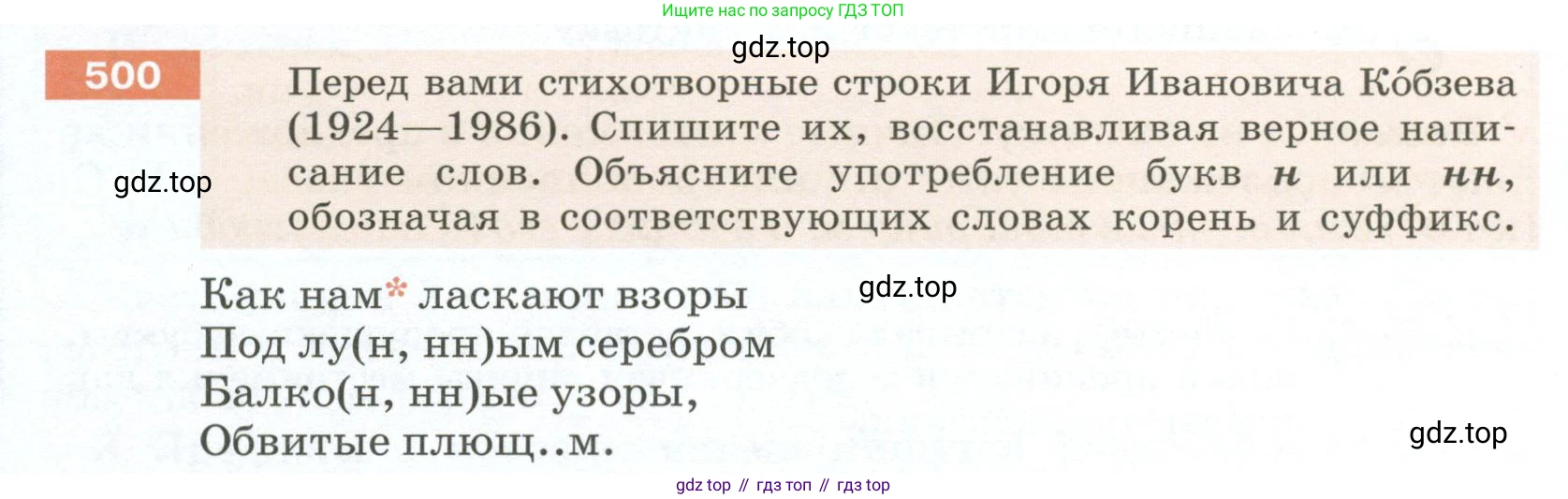Русский язык, 6 класс Учебник, авторы: Разумовская Маргарита Михайловна, Львова Светлана Ивановна, Капинос Валентина Ивановна, Львов Валентин Витальевич, Соловейчик Марина Сергеевна, Сергеева Наталья Николаевна, Тронина Татьяна Сергеевна, издательство Просвещение, Москва, 2023, белого цвета, Часть 2, страница 40, номер 500, Условие 2023