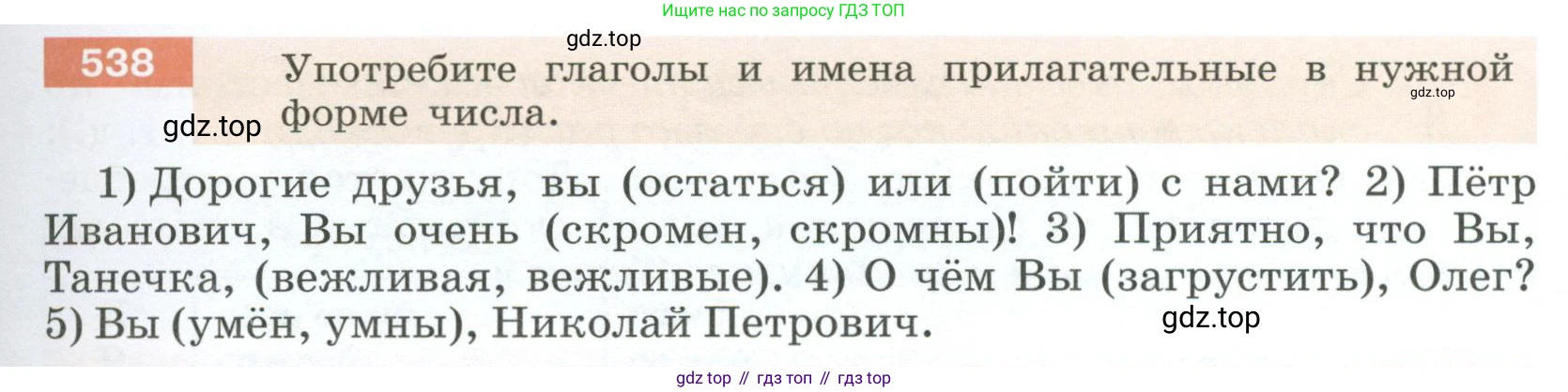Русский язык, 6 класс Учебник, авторы: Разумовская Маргарита Михайловна, Львова Светлана Ивановна, Капинос Валентина Ивановна, Львов Валентин Витальевич, Соловейчик Марина Сергеевна, Сергеева Наталья Николаевна, Тронина Татьяна Сергеевна, издательство Просвещение, Москва, 2023, белого цвета, Часть 2, страница 55, номер 538, Условие 2023