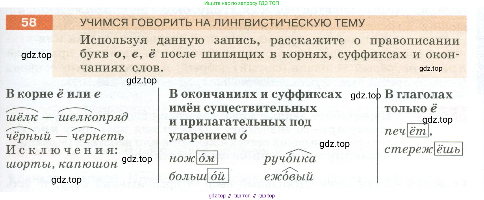 Русский язык, 6 класс Учебник, авторы: Разумовская Маргарита Михайловна, Львова Светлана Ивановна, Капинос Валентина Ивановна, Львов Валентин Витальевич, Соловейчик Марина Сергеевна, Сергеева Наталья Николаевна, Тронина Татьяна Сергеевна, издательство Просвещение, Москва, 2023, белого цвета, Часть 1, страница 27, номер 58, Условие 2023