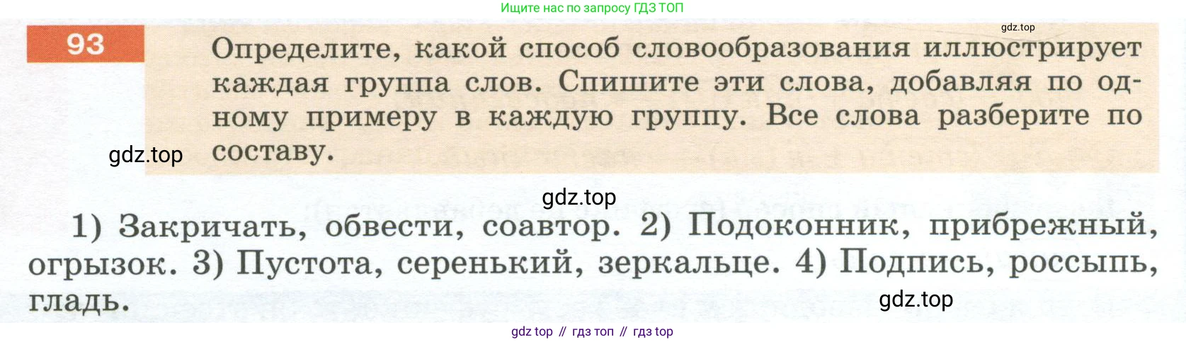 Русский язык, 6 класс Учебник, авторы: Разумовская Маргарита Михайловна, Львова Светлана Ивановна, Капинос Валентина Ивановна, Львов Валентин Витальевич, Соловейчик Марина Сергеевна, Сергеева Наталья Николаевна, Тронина Татьяна Сергеевна, издательство Просвещение, Москва, 2023, белого цвета, Часть 1, страница 40, номер 93, Условие 2023
