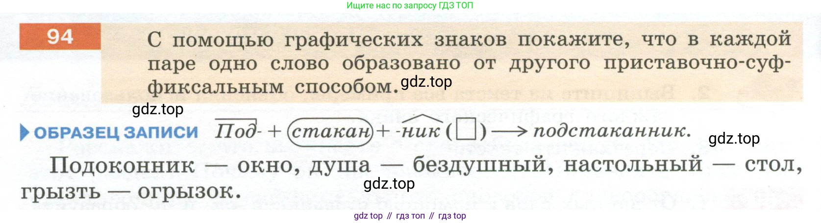 Русский язык, 6 класс Учебник, авторы: Разумовская Маргарита Михайловна, Львова Светлана Ивановна, Капинос Валентина Ивановна, Львов Валентин Витальевич, Соловейчик Марина Сергеевна, Сергеева Наталья Николаевна, Тронина Татьяна Сергеевна, издательство Просвещение, Москва, 2023, белого цвета, Часть 1, страница 40, номер 94, Условие 2023