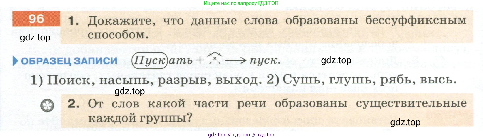 Русский язык, 6 класс Учебник, авторы: Разумовская Маргарита Михайловна, Львова Светлана Ивановна, Капинос Валентина Ивановна, Львов Валентин Витальевич, Соловейчик Марина Сергеевна, Сергеева Наталья Николаевна, Тронина Татьяна Сергеевна, издательство Просвещение, Москва, 2023, белого цвета, Часть 1, страница 40, номер 96, Условие 2023