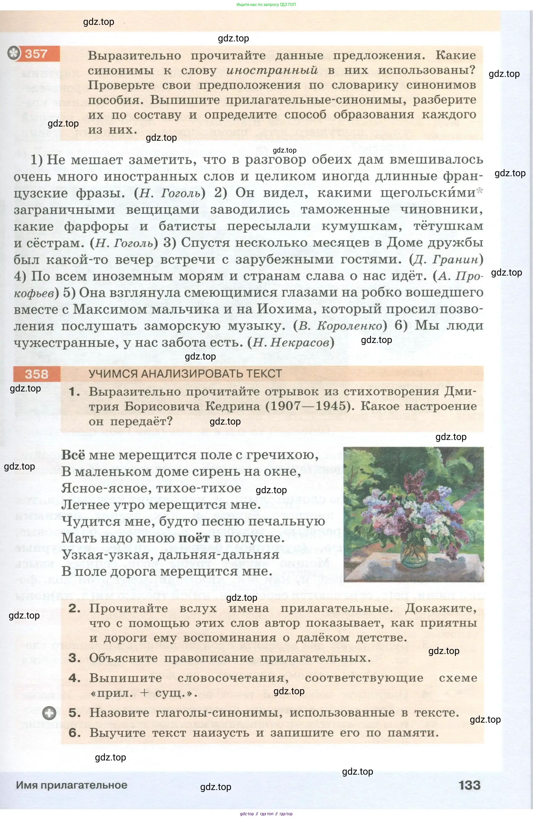Русский язык, 6 класс Учебник, авторы: Разумовская Маргарита Михайловна, Львова Светлана Ивановна, Капинос Валентина Ивановна, Львов Валентин Витальевич, Соловейчик Марина Сергеевна, Сергеева Наталья Николаевна, Тронина Татьяна Сергеевна, издательство Просвещение, Москва, 2023, белого цвета, Часть 1, страница 133