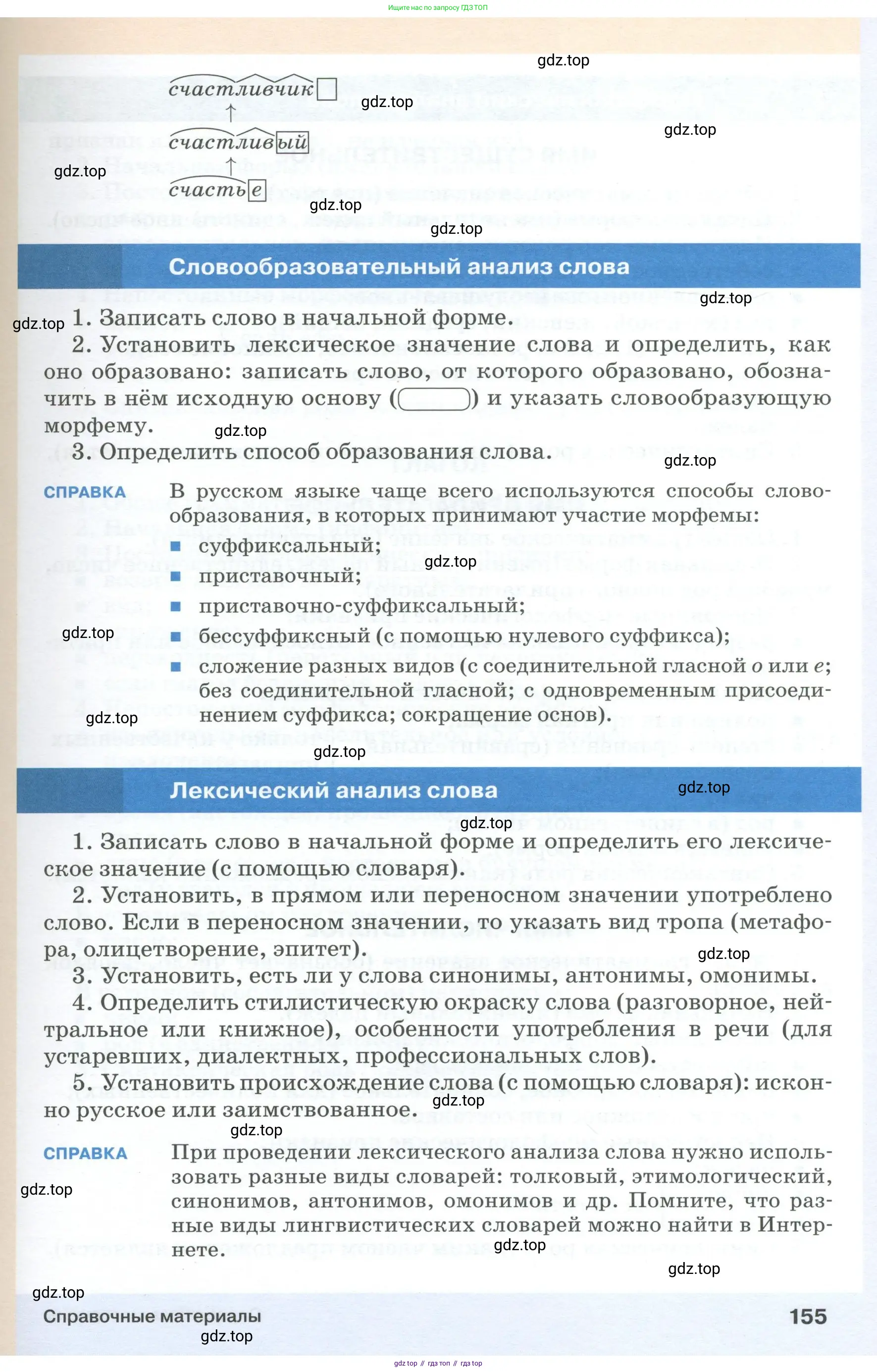 Русский язык, 6 класс Учебник, авторы: Разумовская Маргарита Михайловна, Львова Светлана Ивановна, Капинос Валентина Ивановна, Львов Валентин Витальевич, Соловейчик Марина Сергеевна, Сергеева Наталья Николаевна, Тронина Татьяна Сергеевна, издательство Просвещение, Москва, 2023, белого цвета, страница 155
