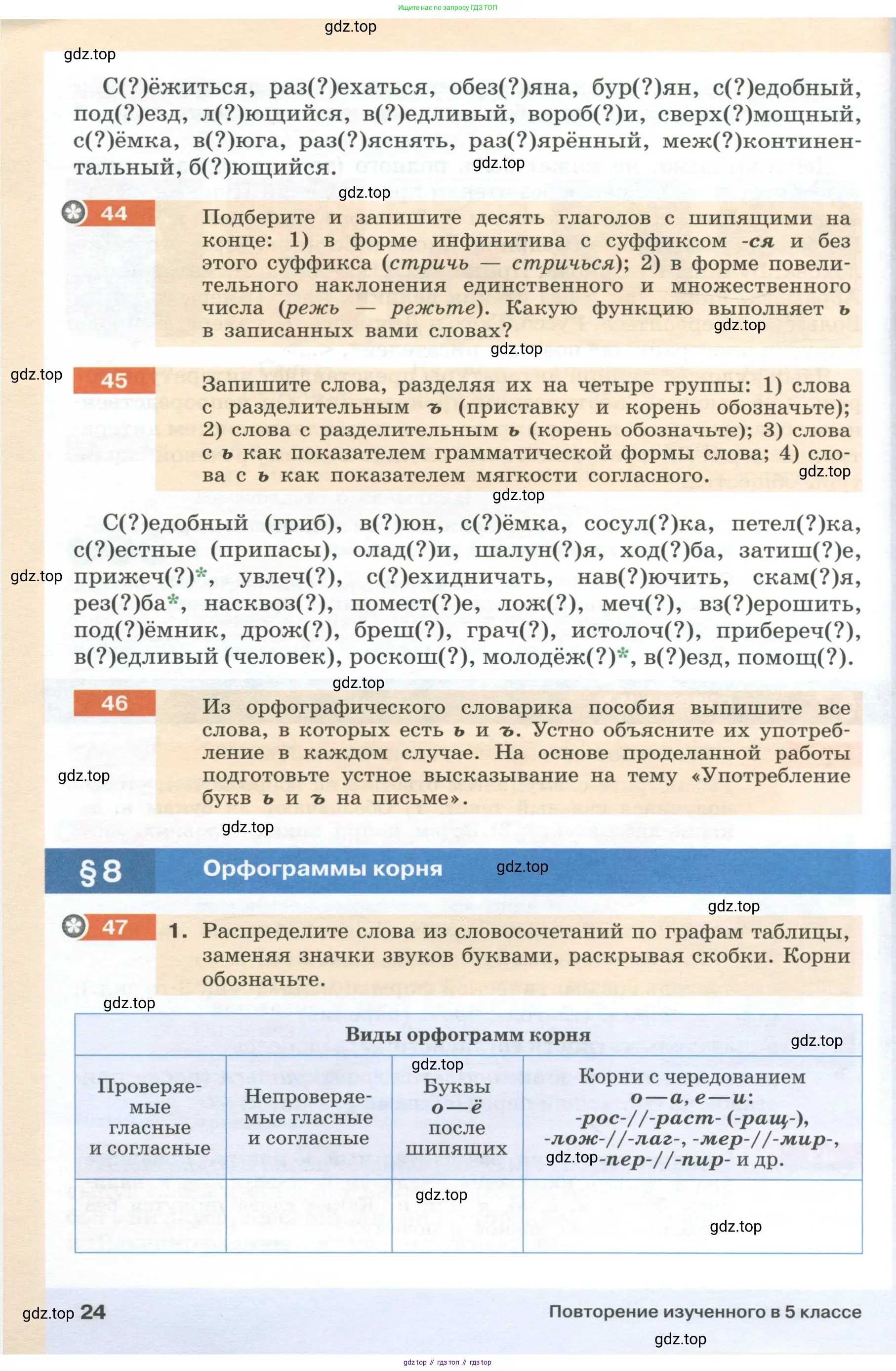 Русский язык, 6 класс Учебник, авторы: Разумовская Маргарита Михайловна, Львова Светлана Ивановна, Капинос Валентина Ивановна, Львов Валентин Витальевич, Соловейчик Марина Сергеевна, Сергеева Наталья Николаевна, Тронина Татьяна Сергеевна, издательство Просвещение, Москва, 2023, белого цвета, Часть 1, страница 24