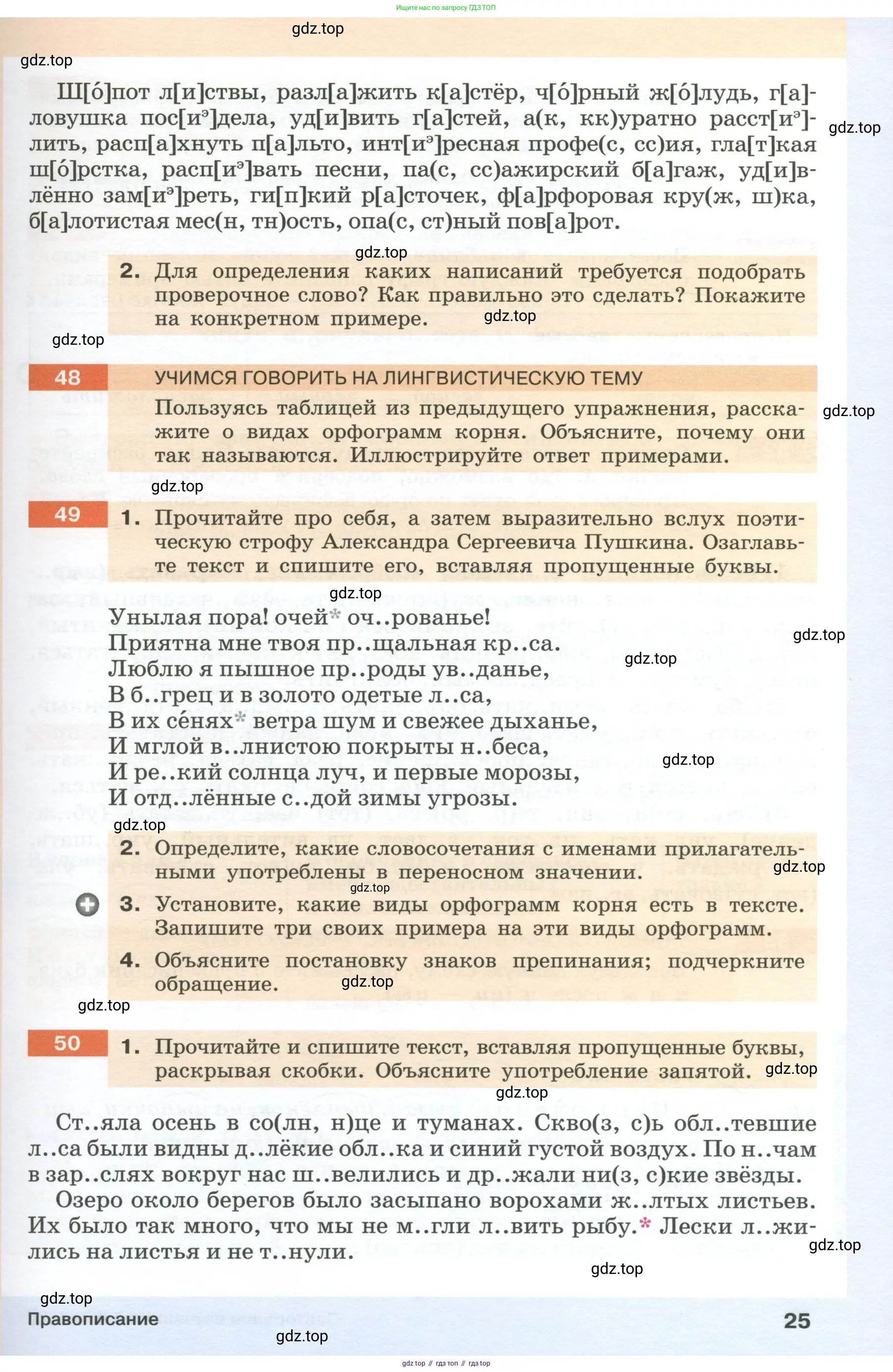 Русский язык, 6 класс Учебник, авторы: Разумовская Маргарита Михайловна, Львова Светлана Ивановна, Капинос Валентина Ивановна, Львов Валентин Витальевич, Соловейчик Марина Сергеевна, Сергеева Наталья Николаевна, Тронина Татьяна Сергеевна, издательство Просвещение, Москва, 2023, белого цвета, Часть 1, страница 25