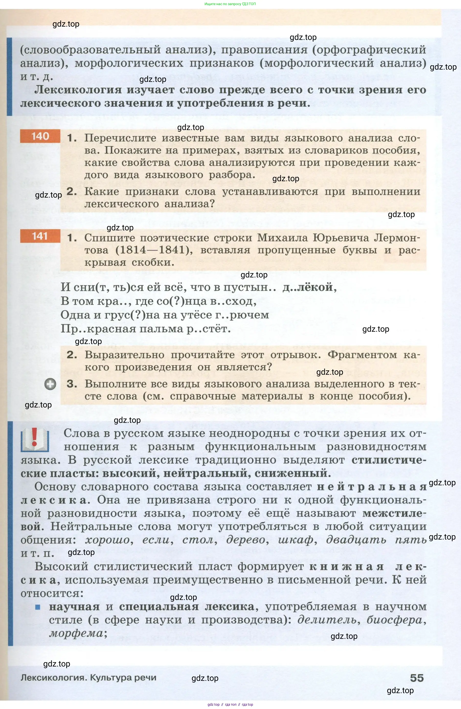 Русский язык, 6 класс Учебник, авторы: Разумовская Маргарита Михайловна, Львова Светлана Ивановна, Капинос Валентина Ивановна, Львов Валентин Витальевич, Соловейчик Марина Сергеевна, Сергеева Наталья Николаевна, Тронина Татьяна Сергеевна, издательство Просвещение, Москва, 2023, белого цвета, Часть 1, страница 55