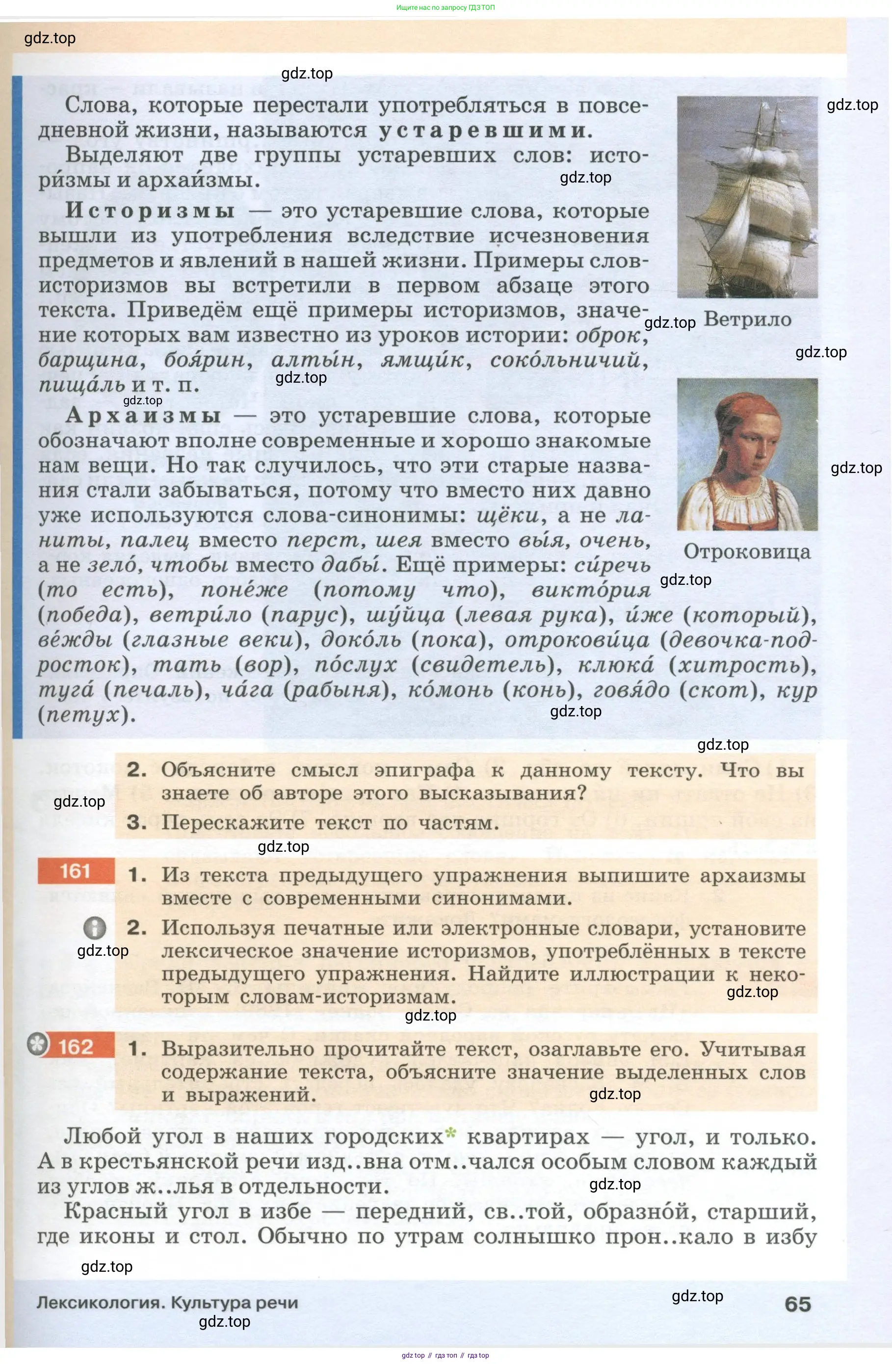 Русский язык, 6 класс Учебник, авторы: Разумовская Маргарита Михайловна, Львова Светлана Ивановна, Капинос Валентина Ивановна, Львов Валентин Витальевич, Соловейчик Марина Сергеевна, Сергеева Наталья Николаевна, Тронина Татьяна Сергеевна, издательство Просвещение, Москва, 2023, белого цвета, Часть 1, страница 65
