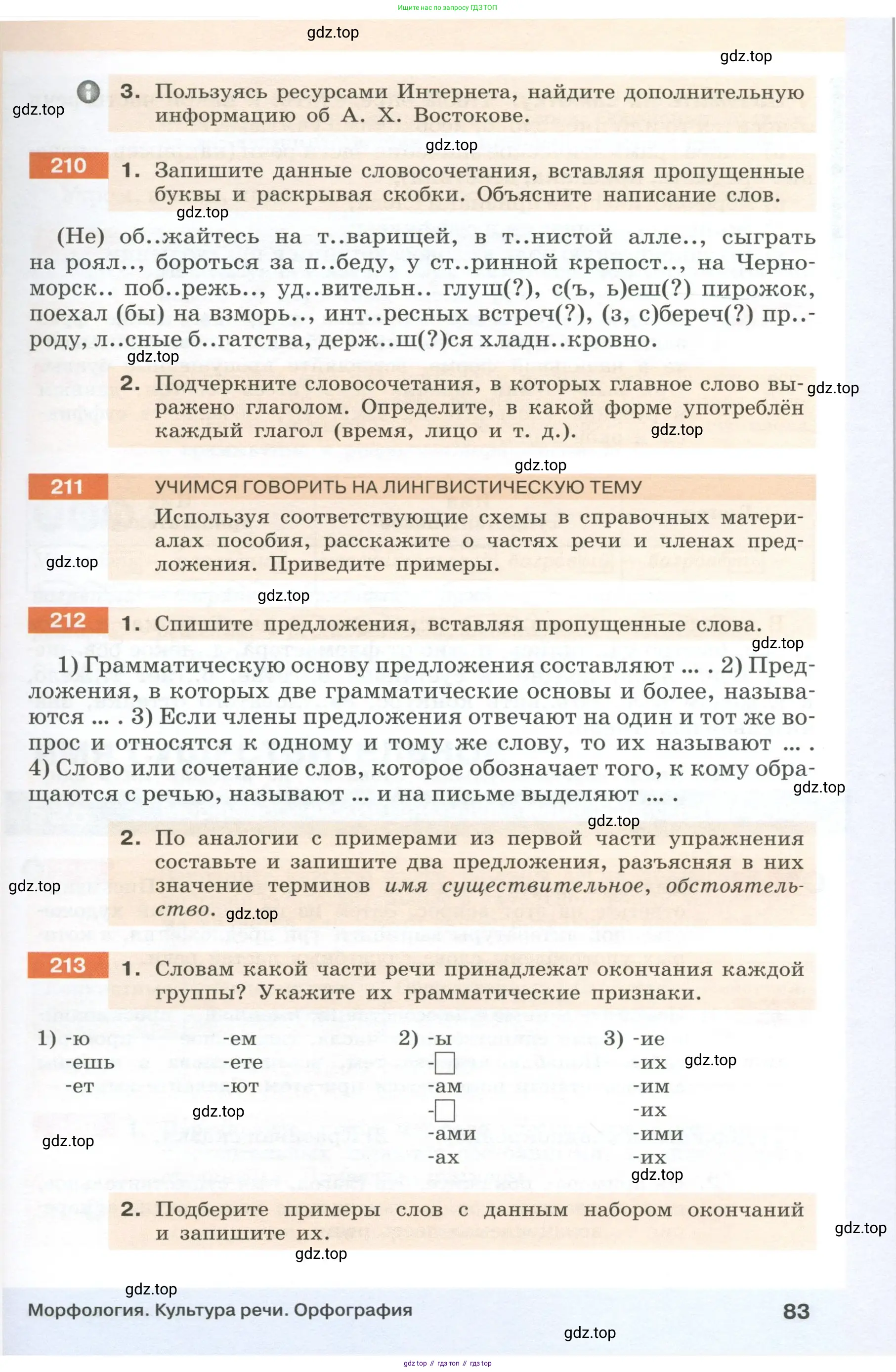 Русский язык, 6 класс Учебник, авторы: Разумовская Маргарита Михайловна, Львова Светлана Ивановна, Капинос Валентина Ивановна, Львов Валентин Витальевич, Соловейчик Марина Сергеевна, Сергеева Наталья Николаевна, Тронина Татьяна Сергеевна, издательство Просвещение, Москва, 2023, белого цвета, Часть 1, страница 83