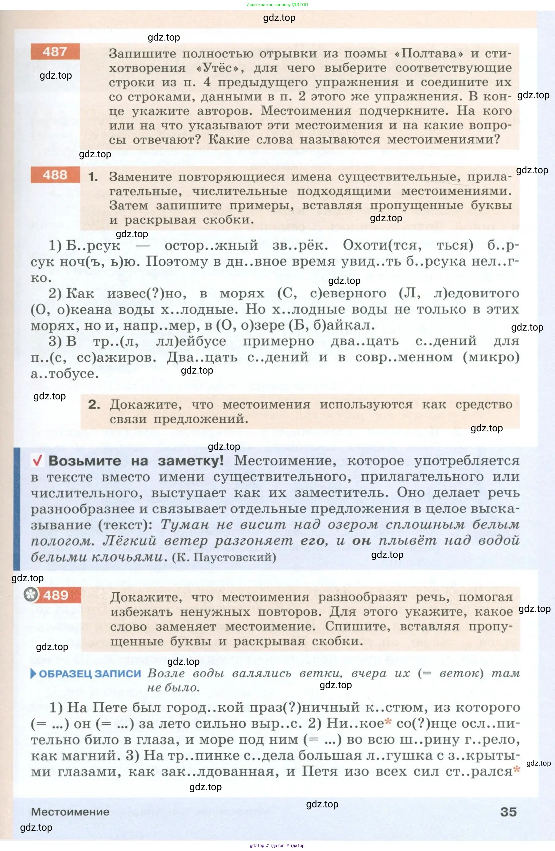Русский язык, 6 класс Учебник, авторы: Разумовская Маргарита Михайловна, Львова Светлана Ивановна, Капинос Валентина Ивановна, Львов Валентин Витальевич, Соловейчик Марина Сергеевна, Сергеева Наталья Николаевна, Тронина Татьяна Сергеевна, издательство Просвещение, Москва, 2023, белого цвета, Часть 1, страница 35
