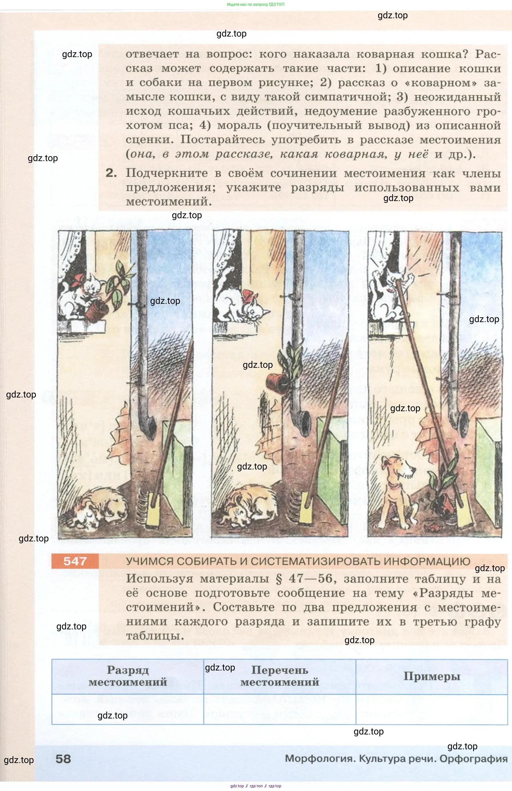 Русский язык, 6 класс Учебник, авторы: Разумовская Маргарита Михайловна, Львова Светлана Ивановна, Капинос Валентина Ивановна, Львов Валентин Витальевич, Соловейчик Марина Сергеевна, Сергеева Наталья Николаевна, Тронина Татьяна Сергеевна, издательство Просвещение, Москва, 2023, белого цвета, Часть 1, страница 58