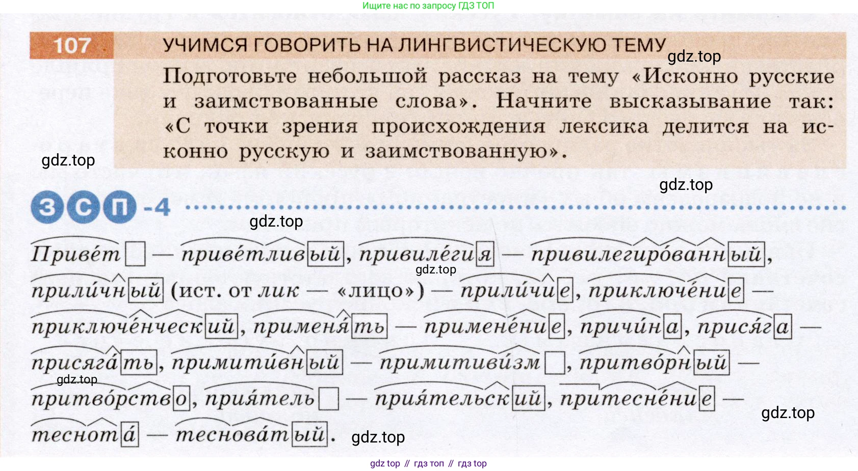 Русский язык, 6 класс Учебник, авторы: Разумовская Маргарита Михайловна, Львова Светлана Ивановна, Капинос Валентина Ивановна, Львов Валентин Витальевич, Соловейчик Марина Сергеевна, Сергеева Наталья Николаевна, Тронина Татьяна Сергеевна, издательство Просвещение, Москва, 2023, белого цвета, Часть 1, страница 44, номер 107, Условие (2022)