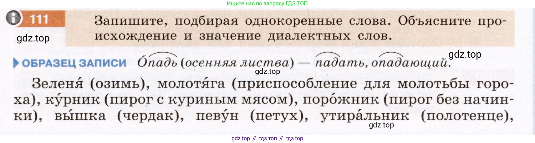 Русский язык, 6 класс Учебник, авторы: Разумовская Маргарита Михайловна, Львова Светлана Ивановна, Капинос Валентина Ивановна, Львов Валентин Витальевич, Соловейчик Марина Сергеевна, Сергеева Наталья Николаевна, Тронина Татьяна Сергеевна, издательство Просвещение, Москва, 2023, белого цвета, Часть 1, страница 45, номер 111, Условие (2022)