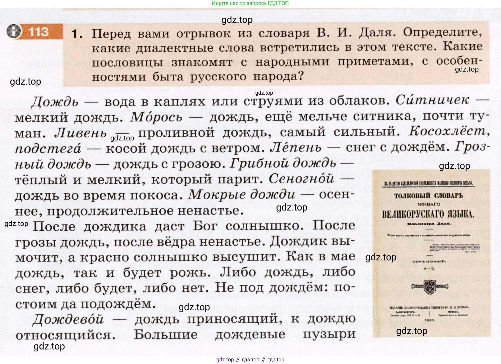 Русский язык, 6 класс Учебник, авторы: Разумовская Маргарита Михайловна, Львова Светлана Ивановна, Капинос Валентина Ивановна, Львов Валентин Витальевич, Соловейчик Марина Сергеевна, Сергеева Наталья Николаевна, Тронина Татьяна Сергеевна, издательство Просвещение, Москва, 2023, белого цвета, Часть 1, страница 46, номер 113, Условие (2022)