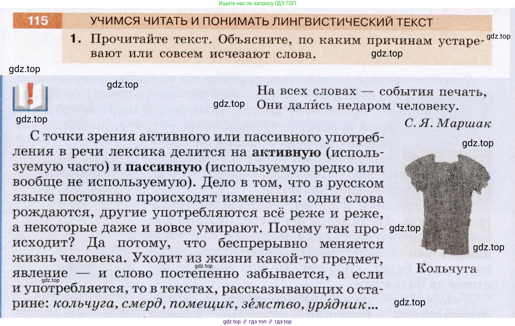Русский язык, 6 класс Учебник, авторы: Разумовская Маргарита Михайловна, Львова Светлана Ивановна, Капинос Валентина Ивановна, Львов Валентин Витальевич, Соловейчик Марина Сергеевна, Сергеева Наталья Николаевна, Тронина Татьяна Сергеевна, издательство Просвещение, Москва, 2023, белого цвета, Часть 1, страница 47, номер 115, Условие (2022)