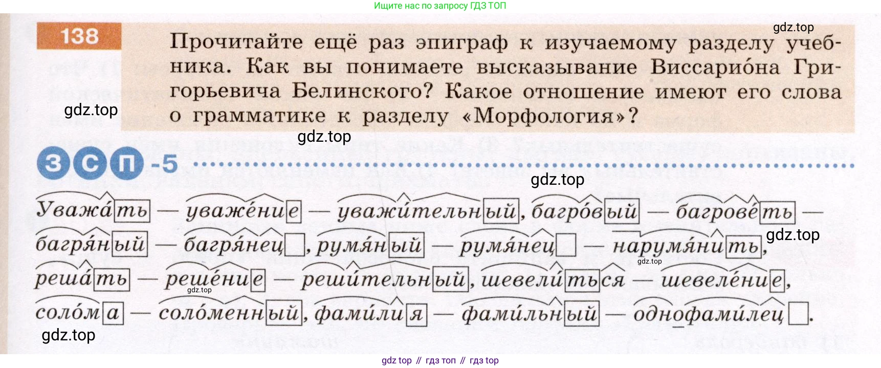 Русский язык, 6 класс Учебник, авторы: Разумовская Маргарита Михайловна, Львова Светлана Ивановна, Капинос Валентина Ивановна, Львов Валентин Витальевич, Соловейчик Марина Сергеевна, Сергеева Наталья Николаевна, Тронина Татьяна Сергеевна, издательство Просвещение, Москва, 2023, белого цвета, Часть 1, страница 54, номер 138, Условие (2022)