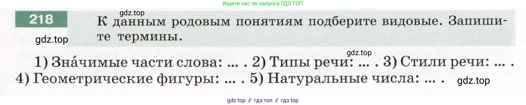 Русский язык, 6 класс Учебник, авторы: Разумовская Маргарита Михайловна, Львова Светлана Ивановна, Капинос Валентина Ивановна, Львов Валентин Витальевич, Соловейчик Марина Сергеевна, Сергеева Наталья Николаевна, Тронина Татьяна Сергеевна, издательство Просвещение, Москва, 2023, белого цвета, Часть 1, страница 85, номер 218, Условие (2022)