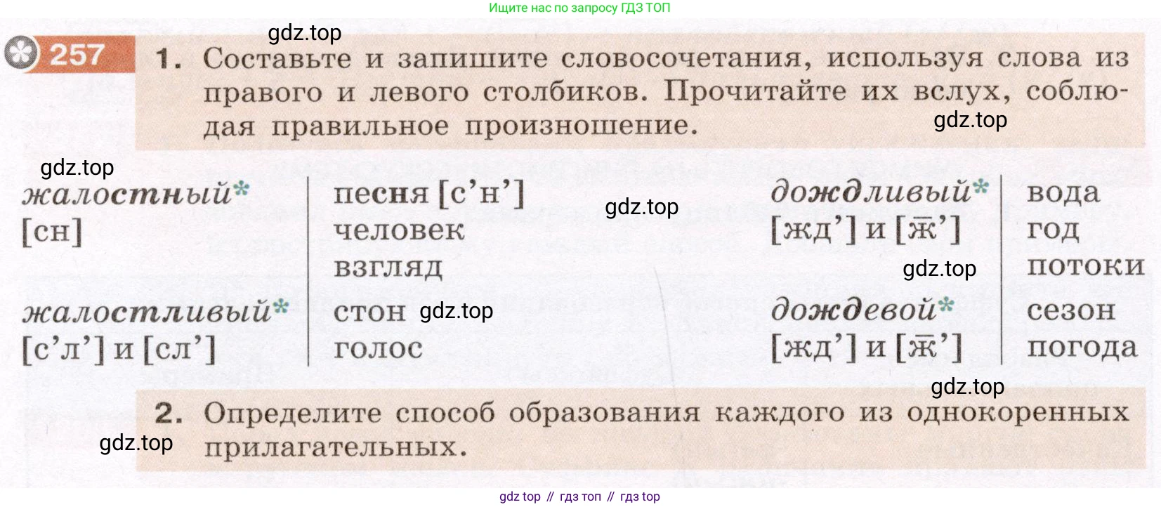 Русский язык, 6 класс Учебник, авторы: Разумовская Маргарита Михайловна, Львова Светлана Ивановна, Капинос Валентина Ивановна, Львов Валентин Витальевич, Соловейчик Марина Сергеевна, Сергеева Наталья Николаевна, Тронина Татьяна Сергеевна, издательство Просвещение, Москва, 2023, белого цвета, Часть 1, страница 97, номер 257, Условие (2022)