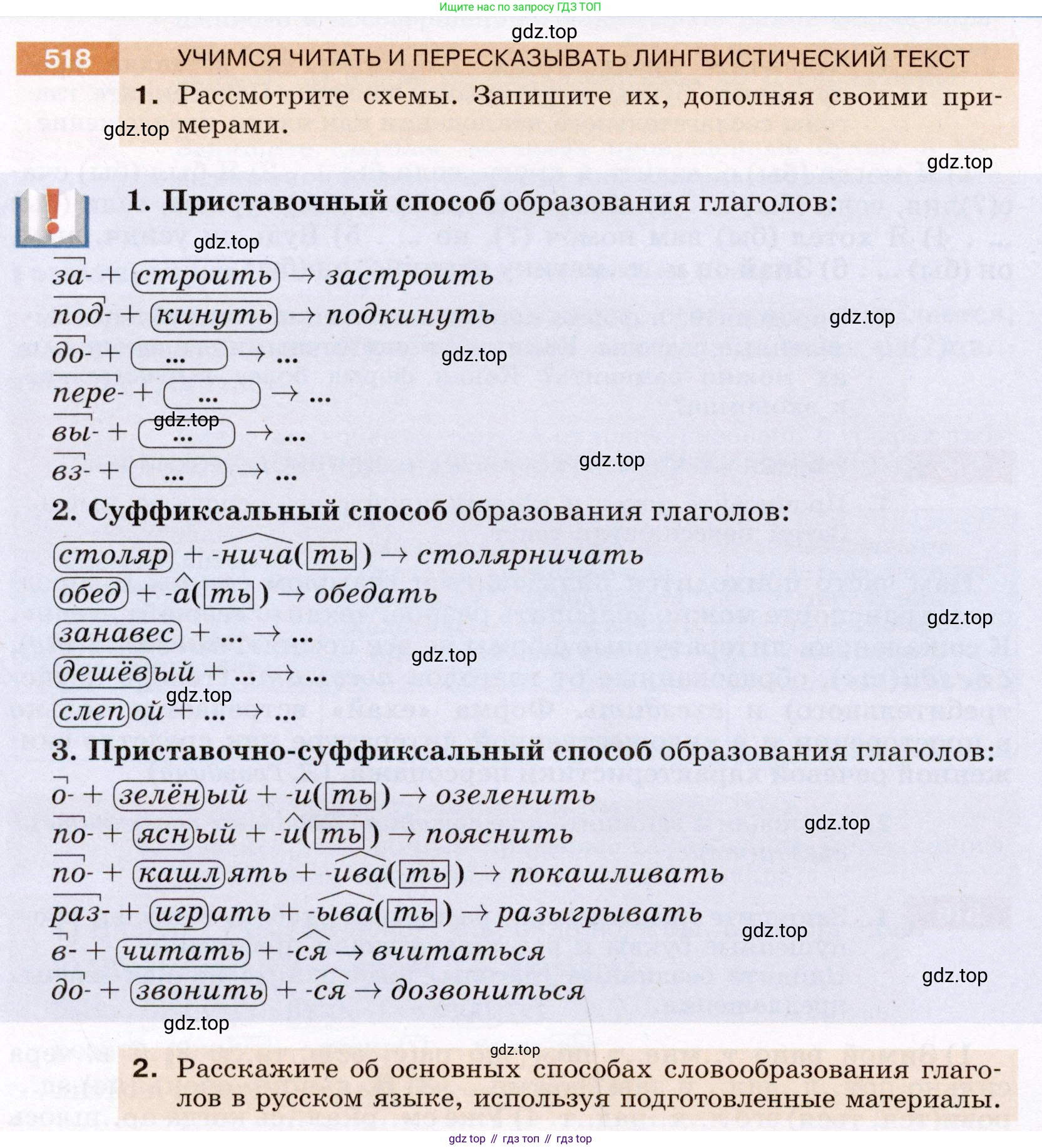 Русский язык, 6 класс Учебник, авторы: Разумовская Маргарита Михайловна, Львова Светлана Ивановна, Капинос Валентина Ивановна, Львов Валентин Витальевич, Соловейчик Марина Сергеевна, Сергеева Наталья Николаевна, Тронина Татьяна Сергеевна, издательство Просвещение, Москва, 2023, белого цвета, Часть 2, страница 47, номер 518, Условие (2022)