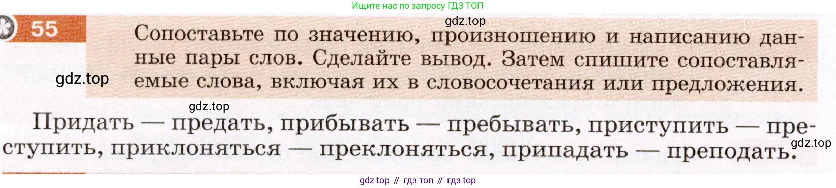 Русский язык, 6 класс Учебник, авторы: Разумовская Маргарита Михайловна, Львова Светлана Ивановна, Капинос Валентина Ивановна, Львов Валентин Витальевич, Соловейчик Марина Сергеевна, Сергеева Наталья Николаевна, Тронина Татьяна Сергеевна, издательство Просвещение, Москва, 2023, белого цвета, Часть 1, страница 27, номер 55, Условие (2022)